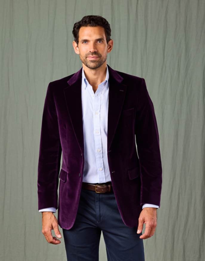 Classic Velvet Jacket - Purple