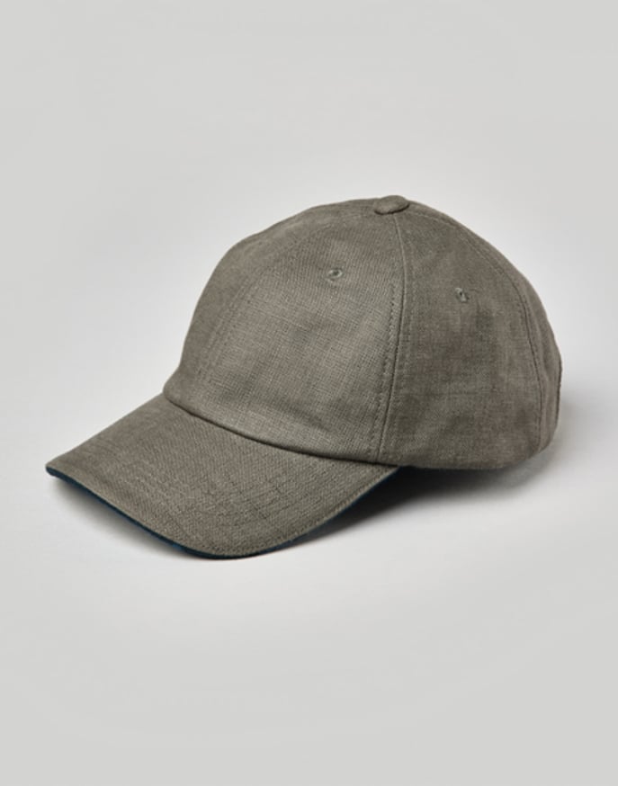 Linen Baseball Cap - Grey (Stone)