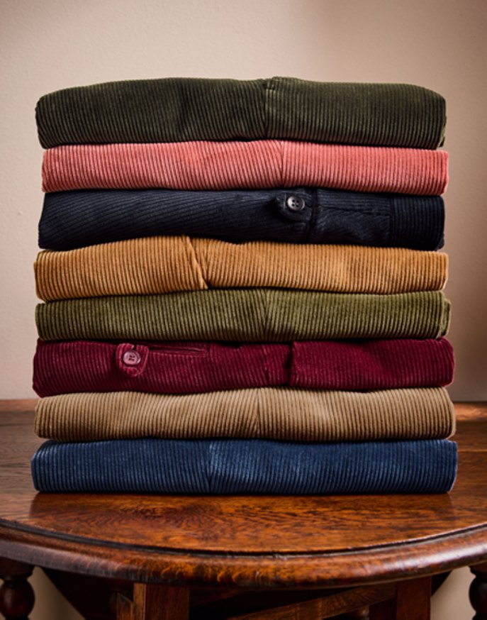 Corduroy Trousers - Moss | Joseph Turner