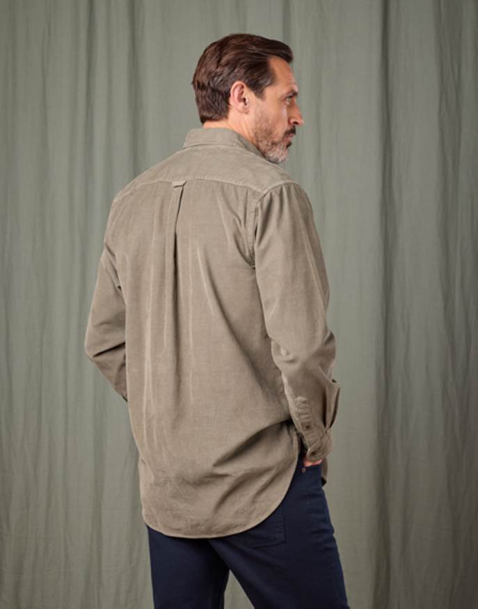 Needlecord Shirt - Light Olive