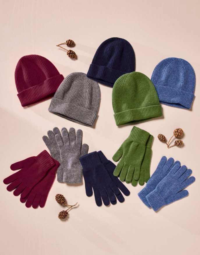 Cashmere Beanie Hat - Navy