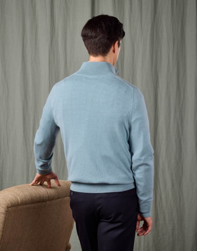 Cashmere Half Zip - Ultramarine