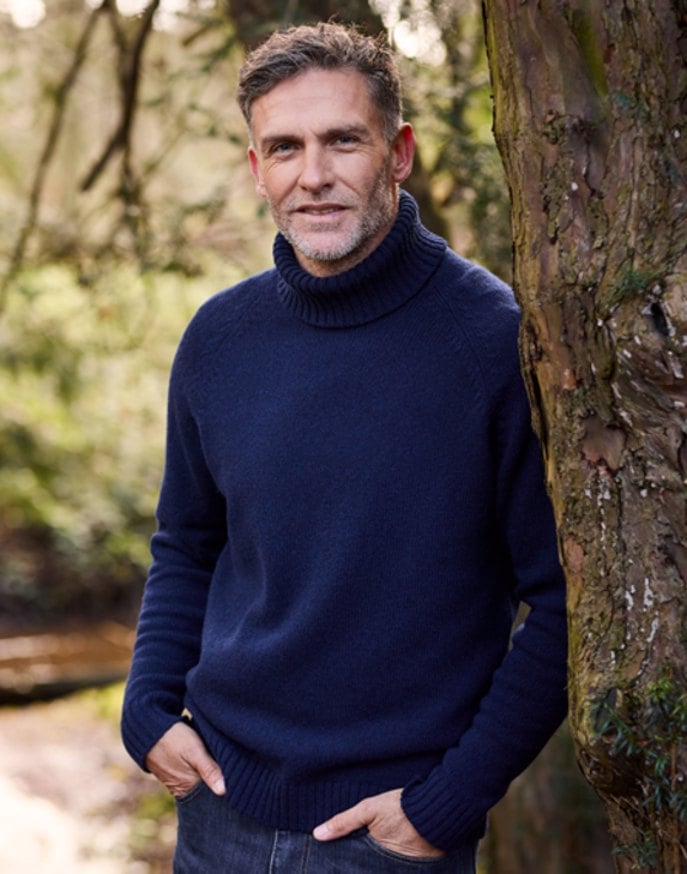 Dalesway Roll Neck Jumper - Navy