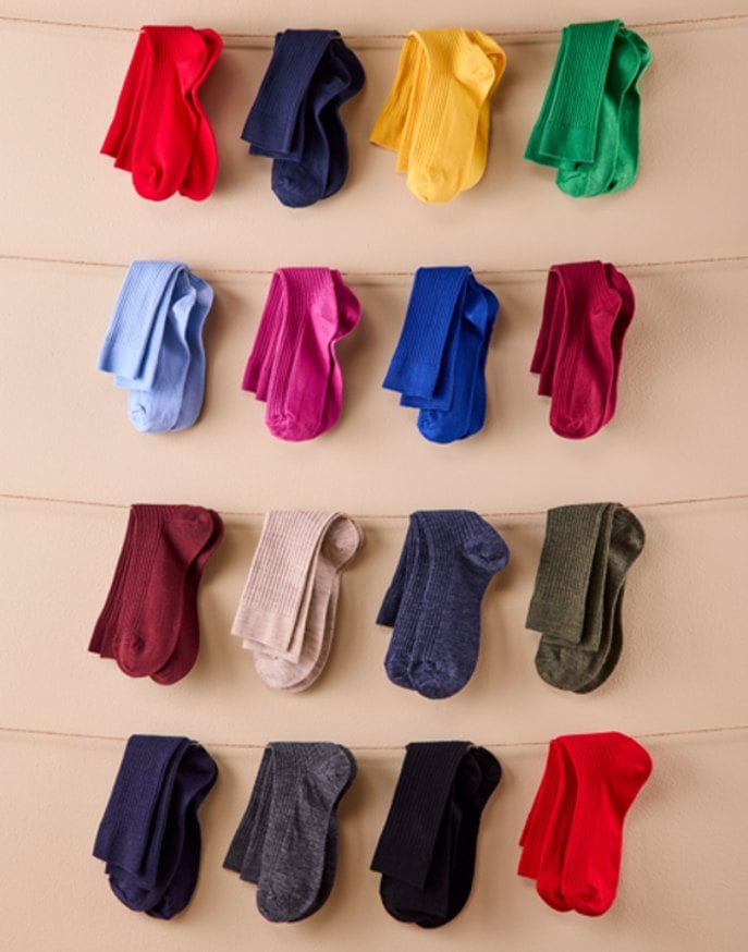 Combed Cotton Socks - Navy