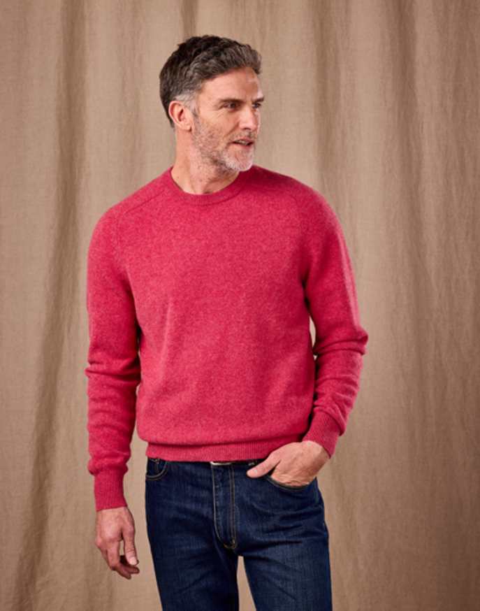 Lambswool Crew Neck Jumper - Rose