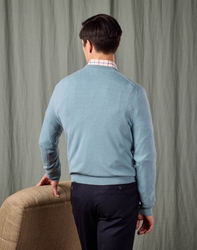 Cashmere V Neck - Ultramarine