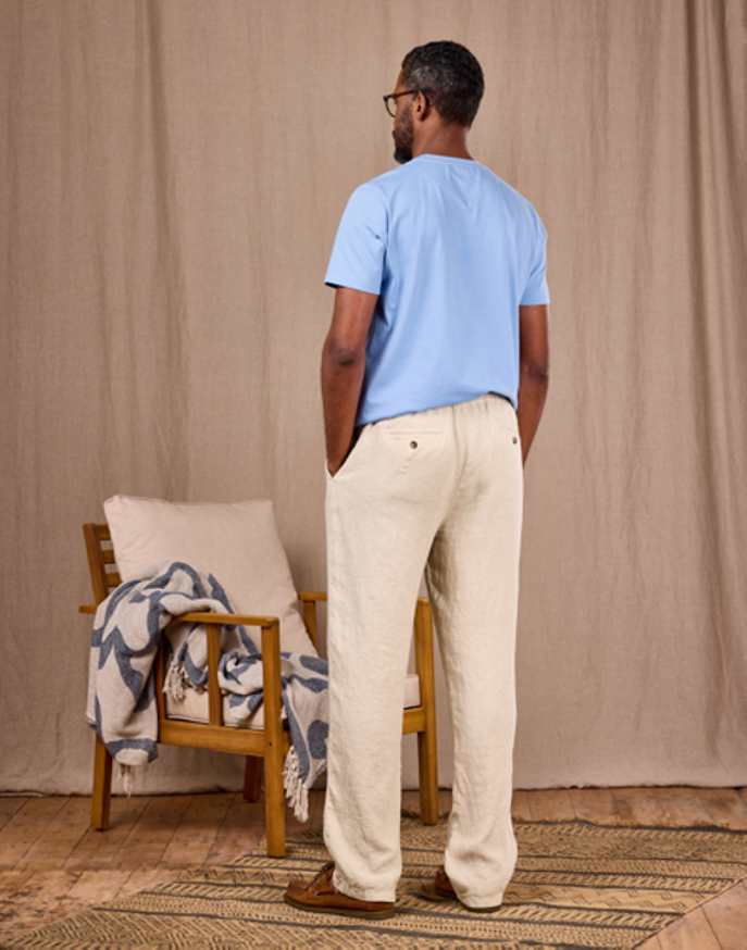 Casual Linen Trouser - Stone