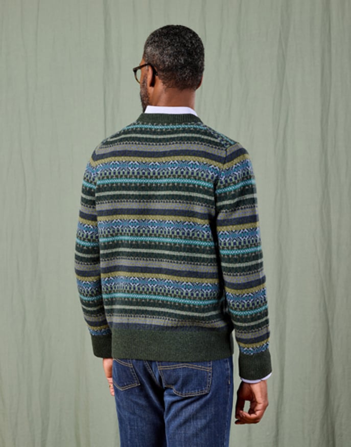 Fair Isle Crew Neck - Green
