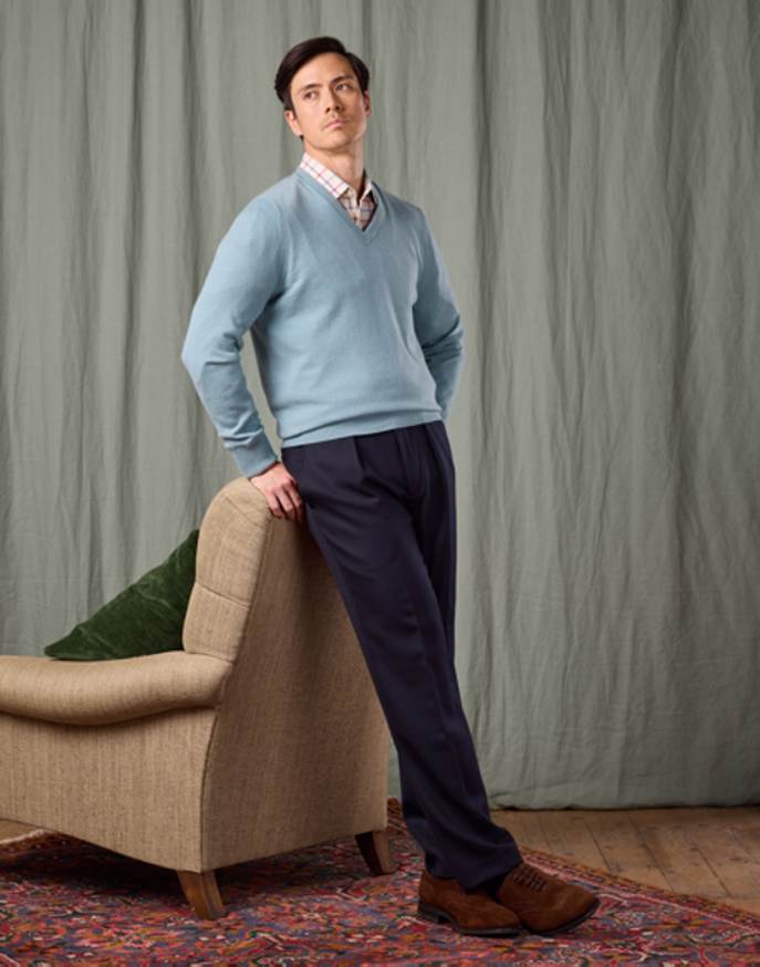 Cavalry Twill Trousers - Navy