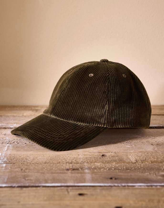 Corduroy Baseball Cap - Olive