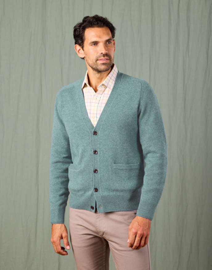 Lambswool Cardigan - Seafoam