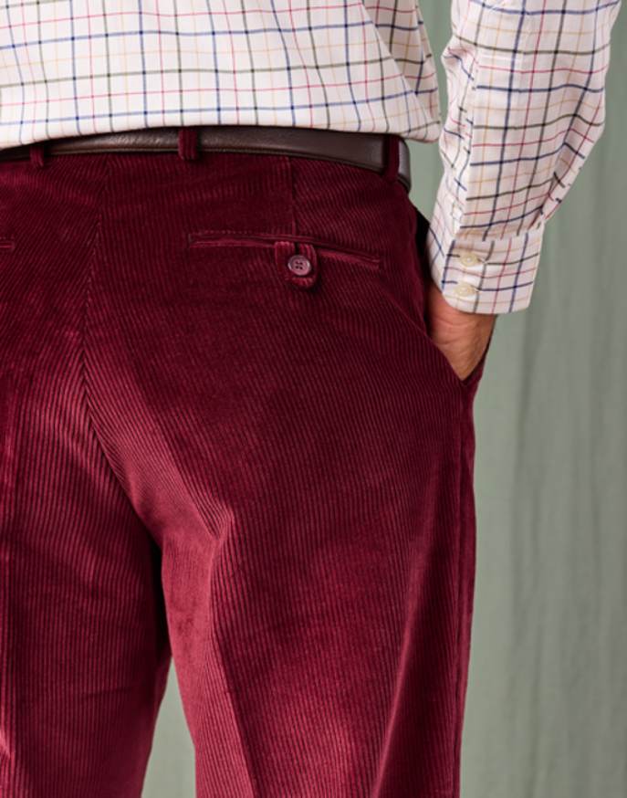 Corduroy Trousers - Burgundy