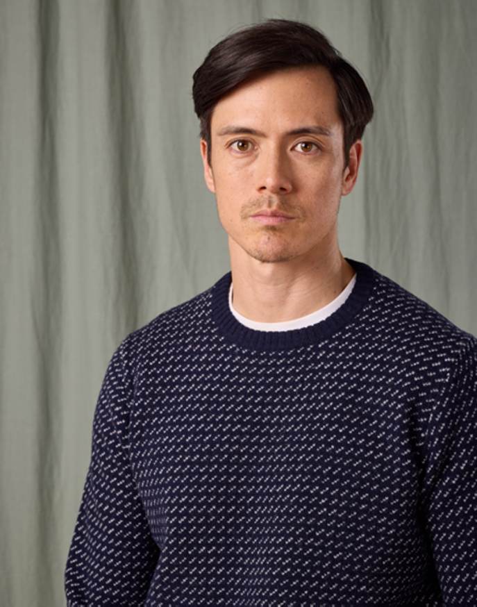 Nordic Crew Neck Jumper - Navy