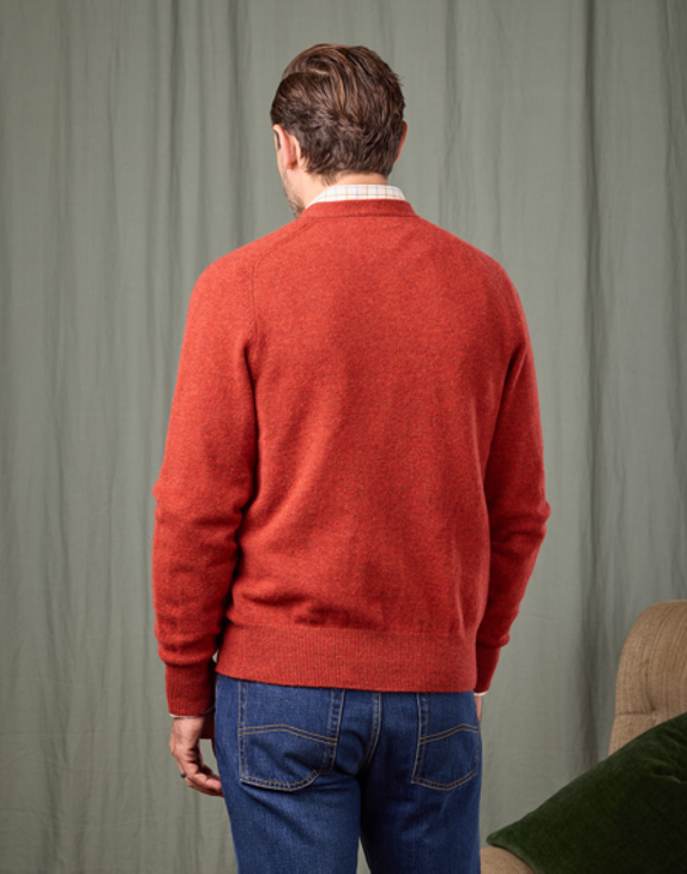 Lambswool Cardigan - Orange