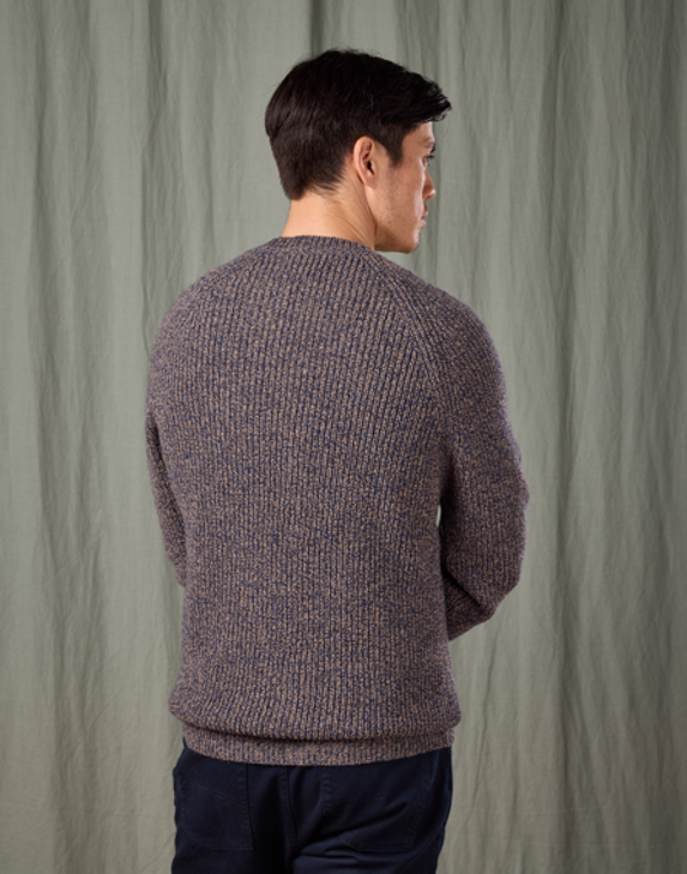 Yak Crew Neck - Navy/Ecru