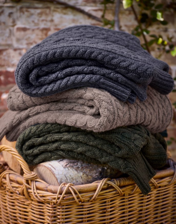 Aran Shawl Collar Jumper - Cobble