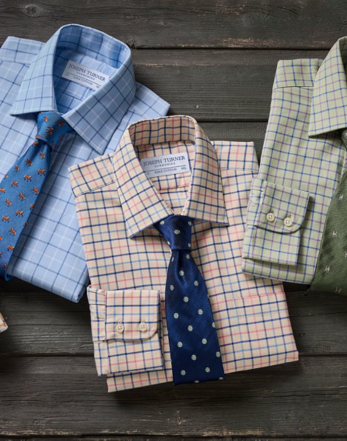 Blue/Navy/Pink Country Check Shirt