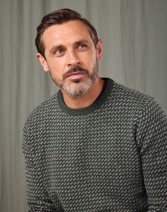 Nordic Crew Neck Jumper - Green
