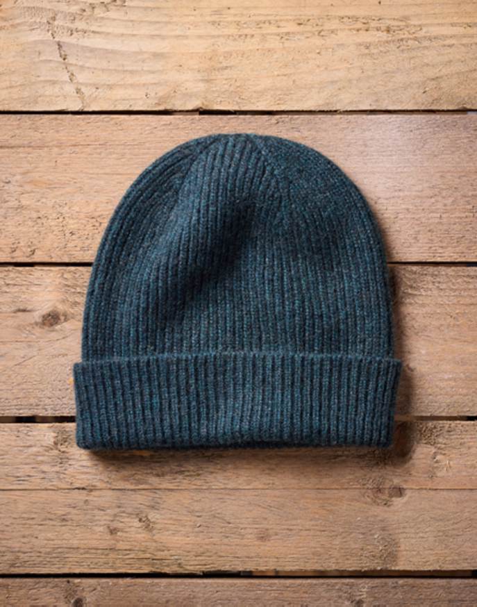 Cashmere Beanie Hat - Teal