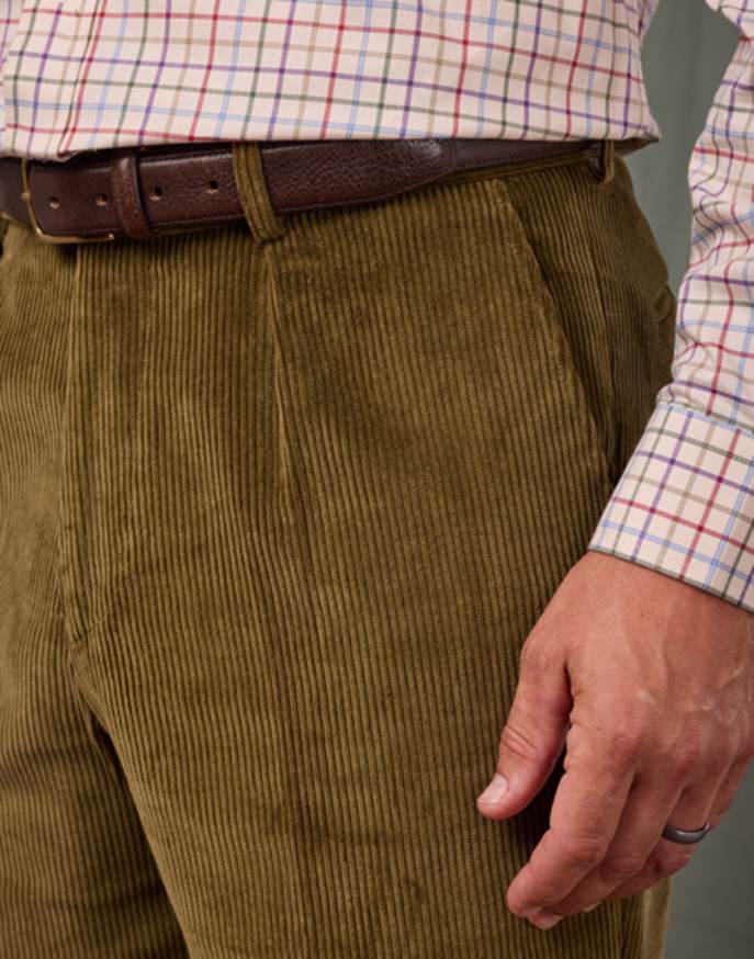 Corduroy Trousers - Moss