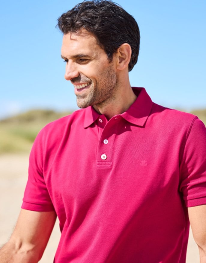 Pique Polo Shirt - Raspberry