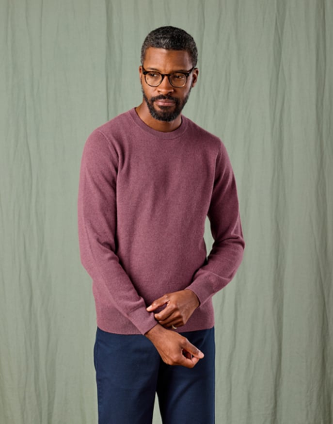 Cashmere Crew Neck Jumper - Dusty Rose