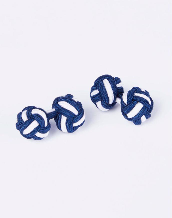 Silk Knots - Navy White