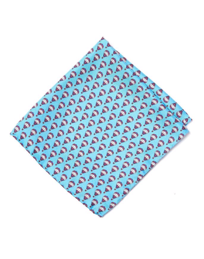 Silk Pocket Square - Red Balloons on Sky