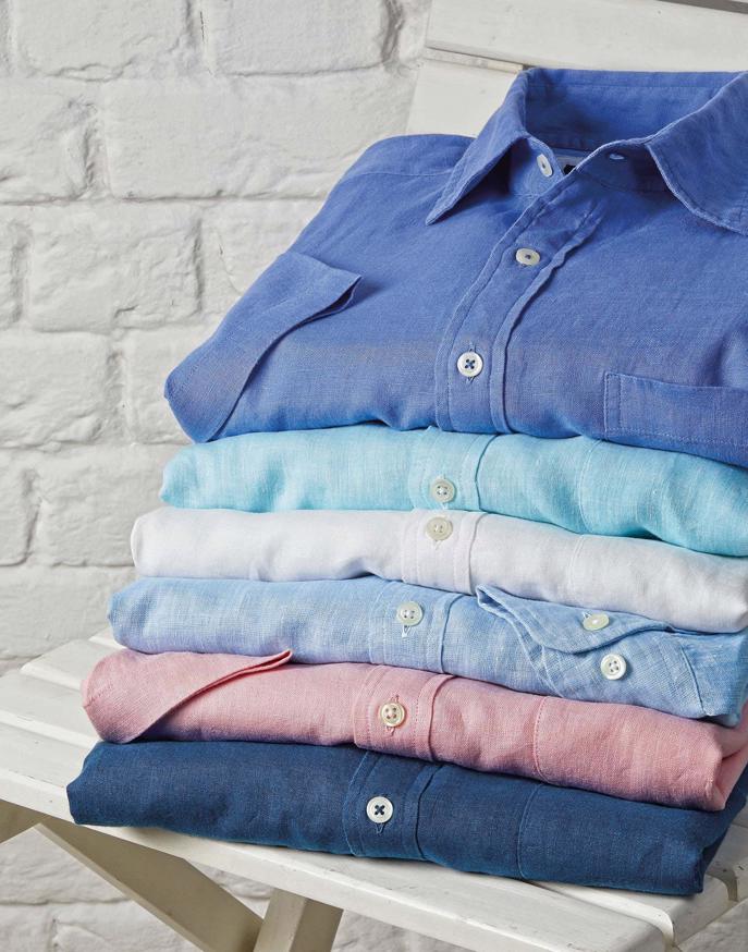 Linen Shirt Short Sleeve - White