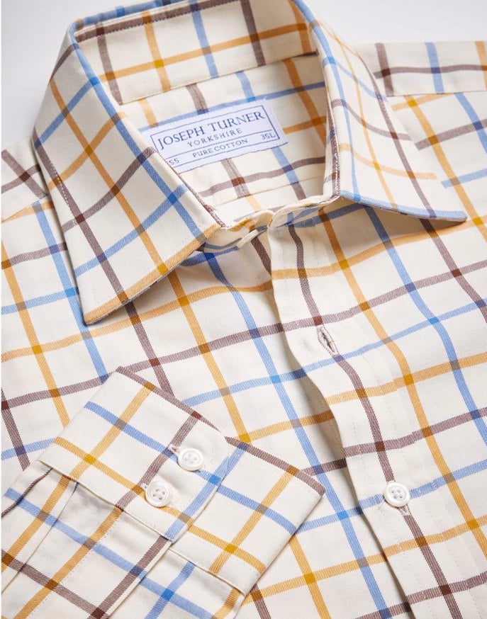 Gold/Blue/Brown Country Check Shirt