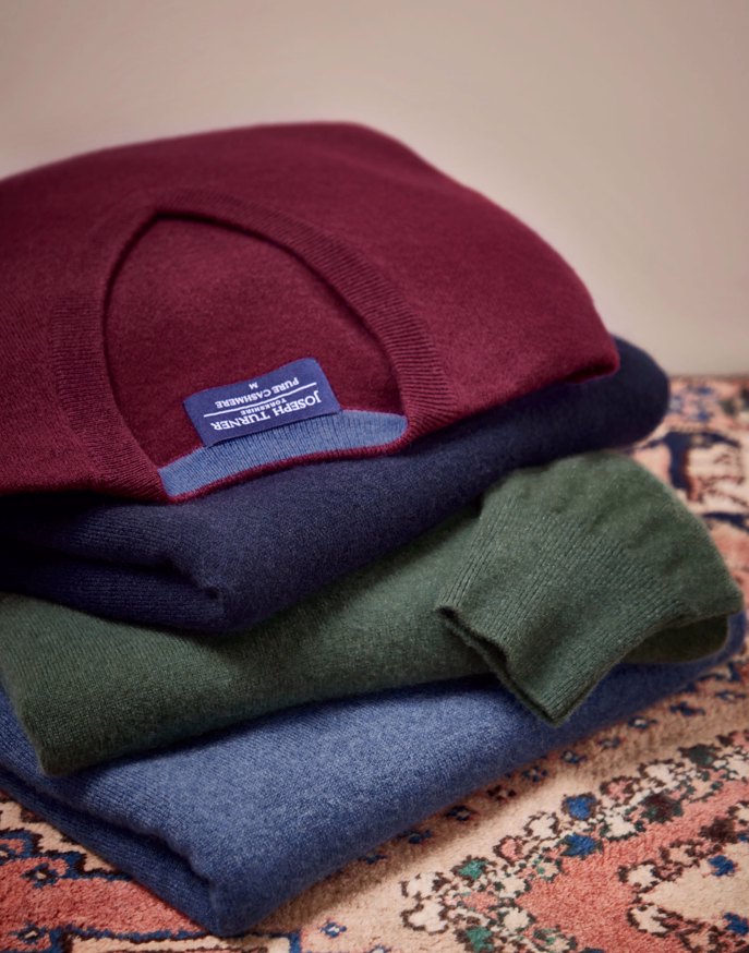 Cashmere Crew Neck Jumper - Burgundy