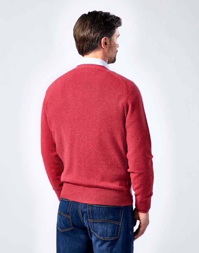 Lambswool Cardigan - Cranberry