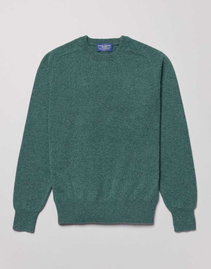Lambswool Crew Neck Jumper - Pine