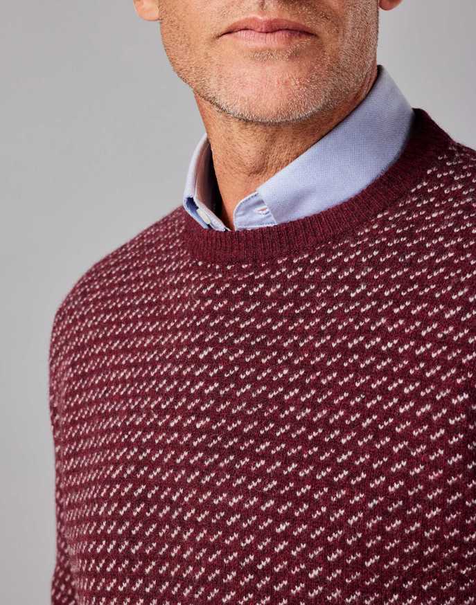 Nordic Crew Neck Jumper - Red