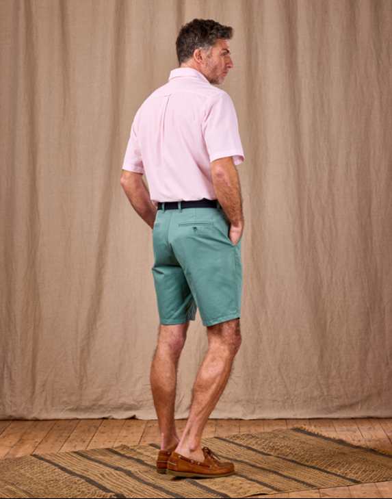 Men's Flat Front Twill Shorts | Joseph Turner