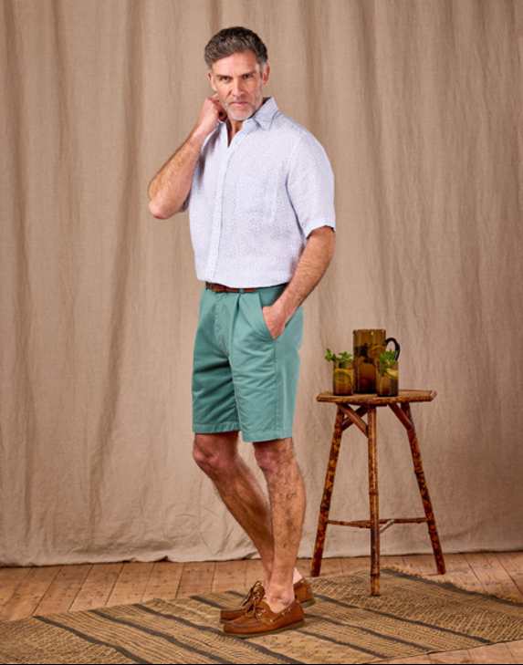 Men's Cotton Men's Modern Fit Twill Shorts - 97% Cotton 3% Spandex  Knee-Length Casual Shorts