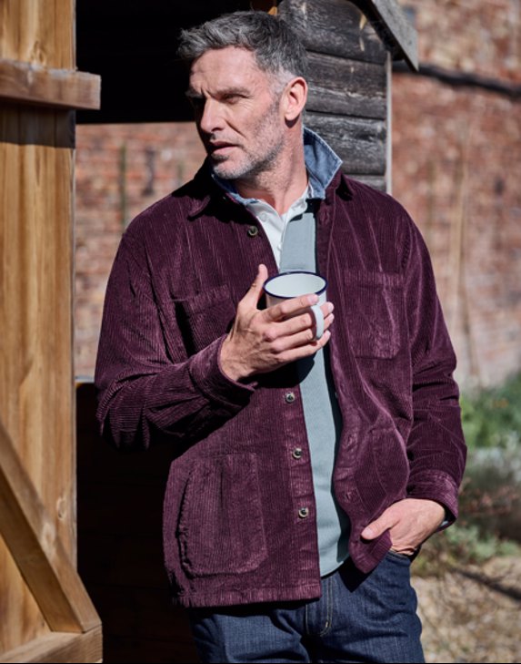 Corduroy Overshirt - Damson