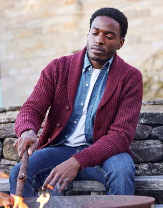 Men's Shawl Collar Cardigan | Free UK Returns