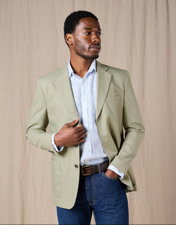 Cotton Linen Jacket Brook Taverner Casual Jackets Landmark Brook