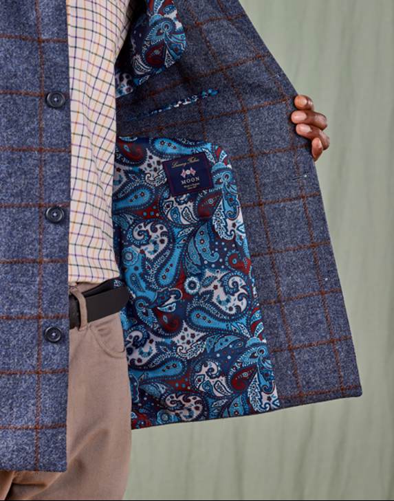 sevenbutterfly 　HEVE Tweed Gilet navy Men's Tweed Gilets | Nehru Waistcoats from Joseph Turner