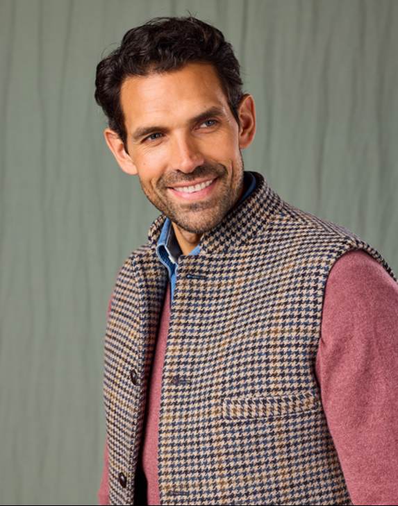 Men's Double Faced Wool Gilet | Joseph Turner