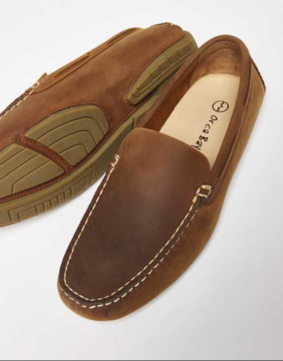 Men's Loafers Moccasin Shoes Leather Suede Footwear