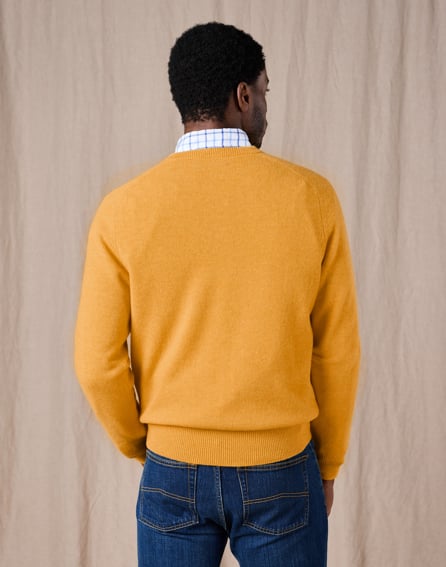 Lambswool Crew Neck Jumper - Mustard