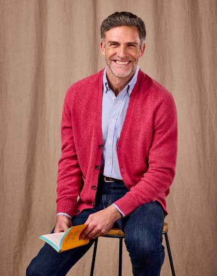 Lambswool Cardigan - Rose