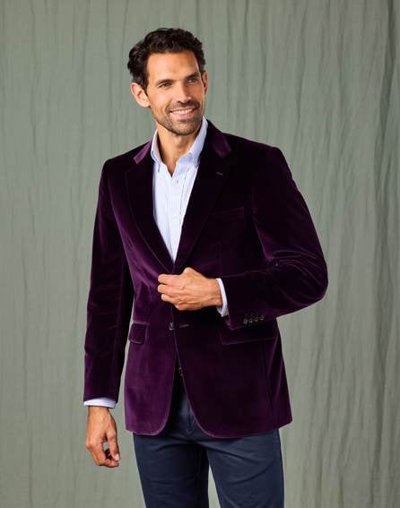 Classic Velvet Jacket - Purple