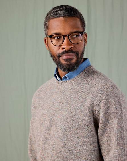 Shetland Crew Neck Jumper - Cobble