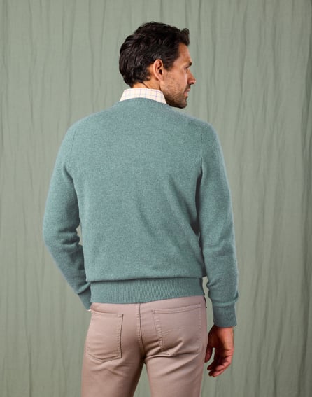 Lambswool Crew Neck Jumper - Seafoam