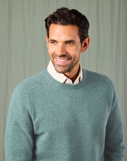 Lambswool Crew Neck Jumper - Seafoam