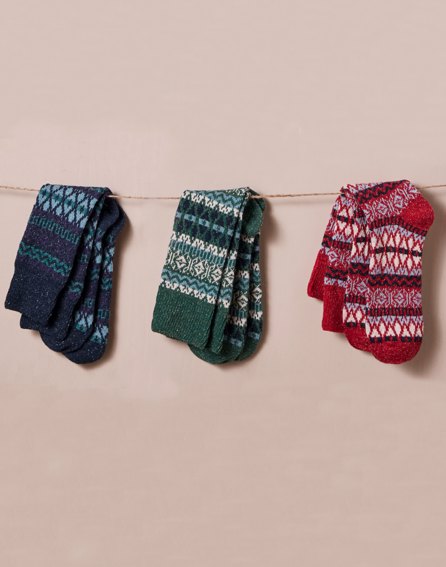 Sock Gift Box - Fair Isle