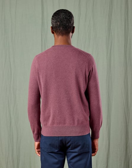 Cashmere Crew Neck Jumper - Dusty Rose
